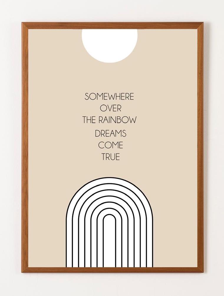Somewhere Poster - Ecru